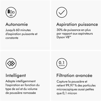 Aspirateur balai Dyson V12 Origin 545 W Gris - Billede 4